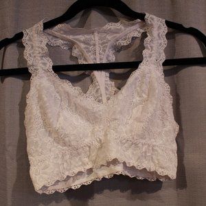 Felina White and Pink Bralette